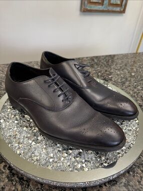 Nordstrom Black Leather Derby Dress Shoes EUC 11